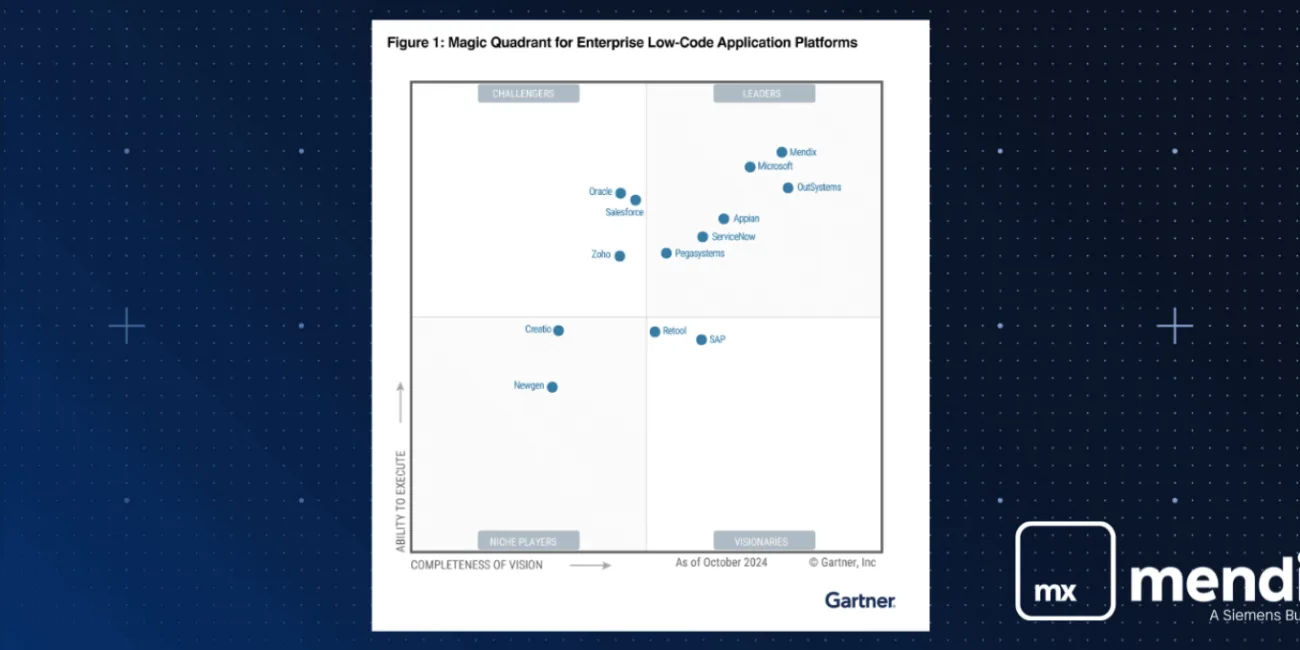 Mendix: Líder em plataforma low-code pela Gartner